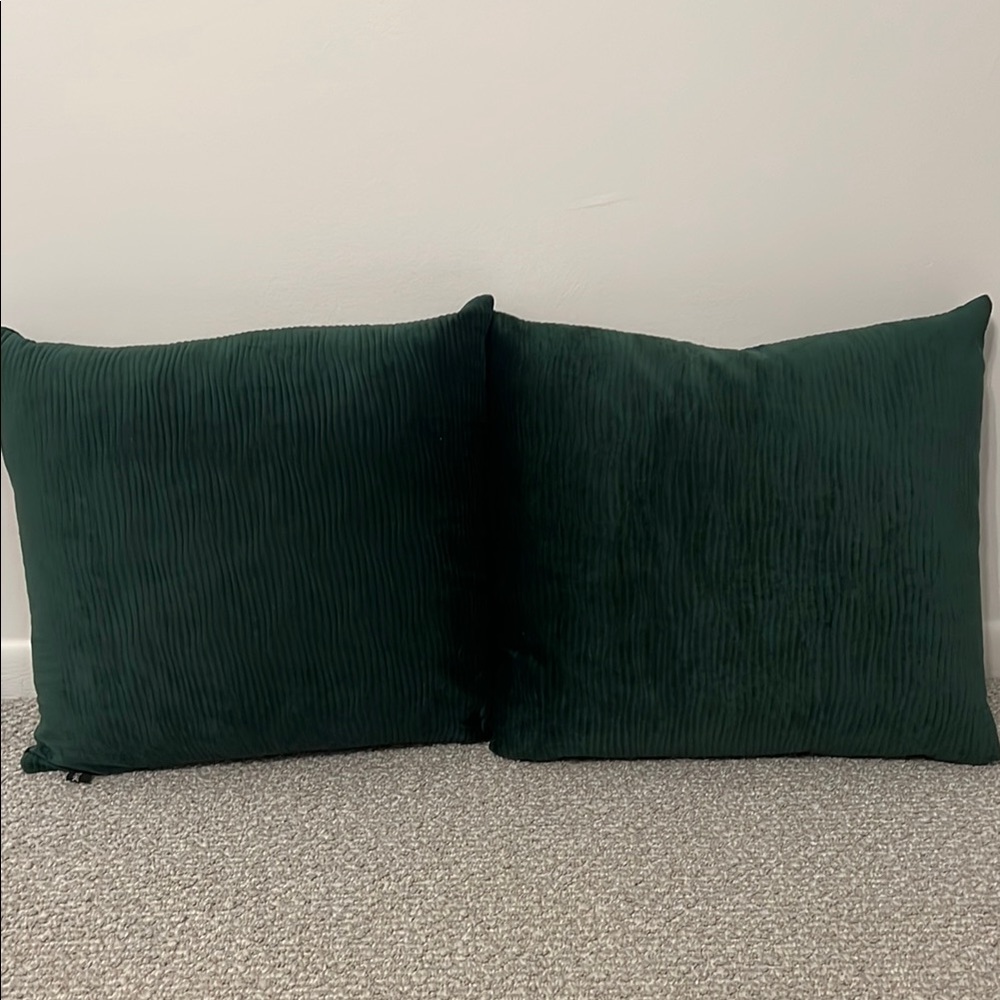 Rodeo Home Dark Green Corduroy Throw Pillows